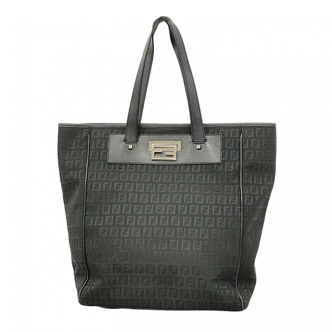 Fendi Zucchino Tote Bag in Nylon Canvas, Black, Women's: --- Catalog ---Category: SizeSize (HxWxD): 35cm x 30cm x 12cm / 13.77'' x 11.81'' x 4.72''Category: DesignType: Tote bagColor: BlackGender: WomenMaterial: Nylon canvas Hardware Color: SilverCategory: