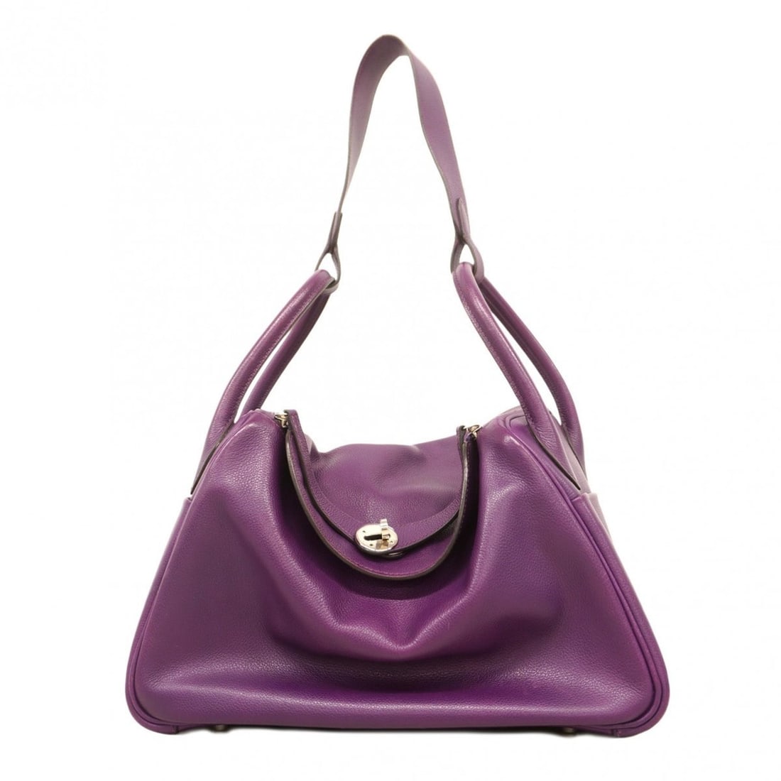 Hermes Hermès Lindy 30 handbag, Evercolor Anemone, R engraved, 2-way bag for women (1 of 15)