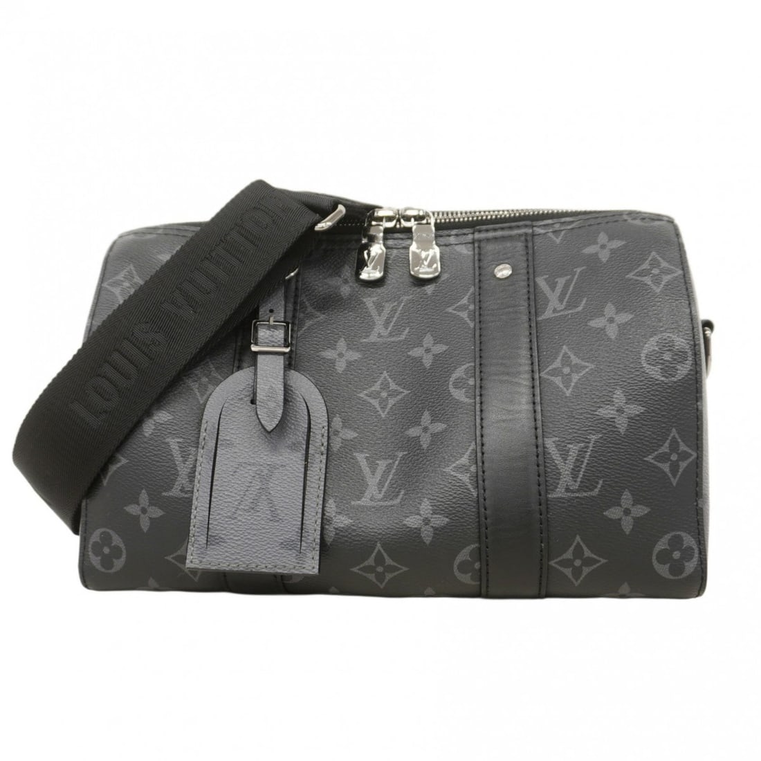 Louis Vuitton Monogram Eclipse City Keepall Shoulder Bag M45936 Black Men's: --- Catalog ---Category: SizeSize (HxWxD): 17cm x 27cm x 11.5cm / 6.69'' x 10.62'' x 4.52''Category: DesignType: Shoulder bagColor: BlackGender: MenCategory: GeneralMPN: M45936Brand: Louis Vuitton---