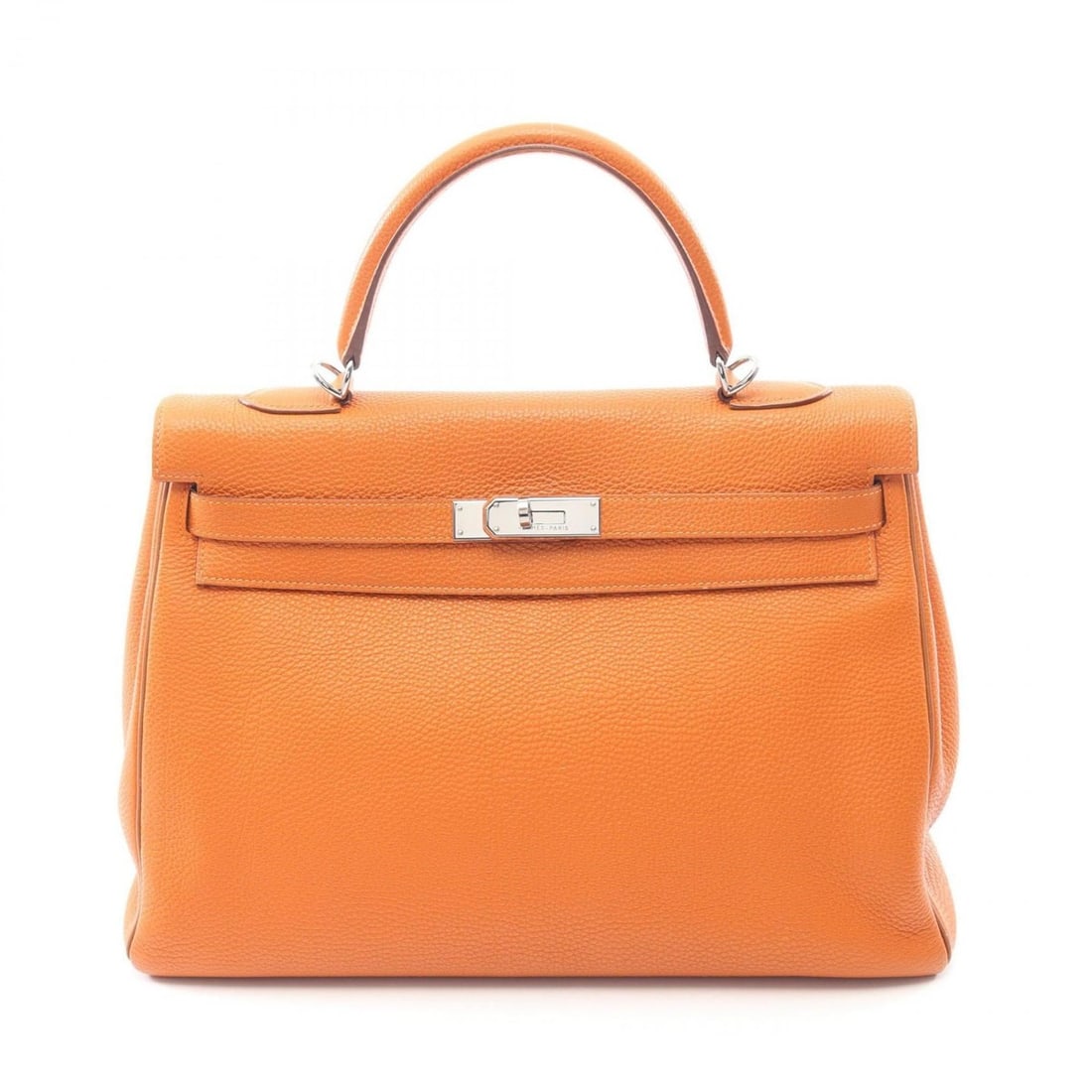 Hermes Hermès Kelly 35 handbag, leather Togo, women's, orange, brown, gold: --- Catalog ---Category: SizeSize (HxWxD): 25cm x 35cm x 12cm / 9.84'' x 13.77'' x 4.72''Category: DesignType: HandbagColor: Brown, OrangeGender: WomenMaterial: Togo leather Category: GeneralBrand: He