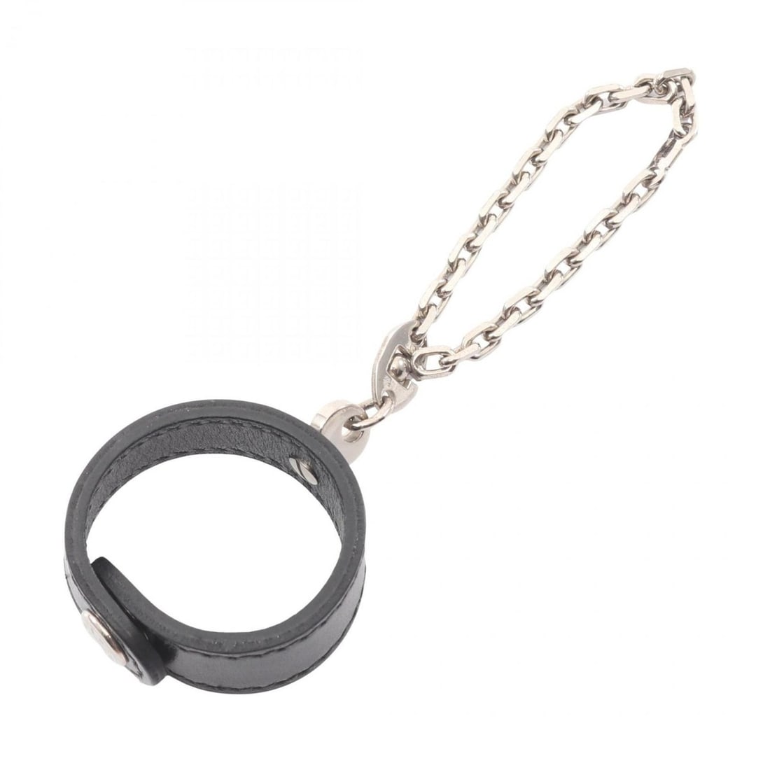 Hermes Hermès Nomade Charm Accessory, Leather and Metal, Women's, Black Silver (1 of 12)