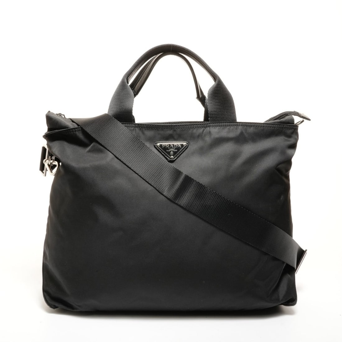 Prada PRADA Nylon 2-way Tote Shoulder Bag in Black (1 of 14)