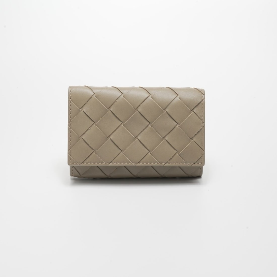 Bottega Veneta Intrecciato Key Case in Beige (1 of 12)