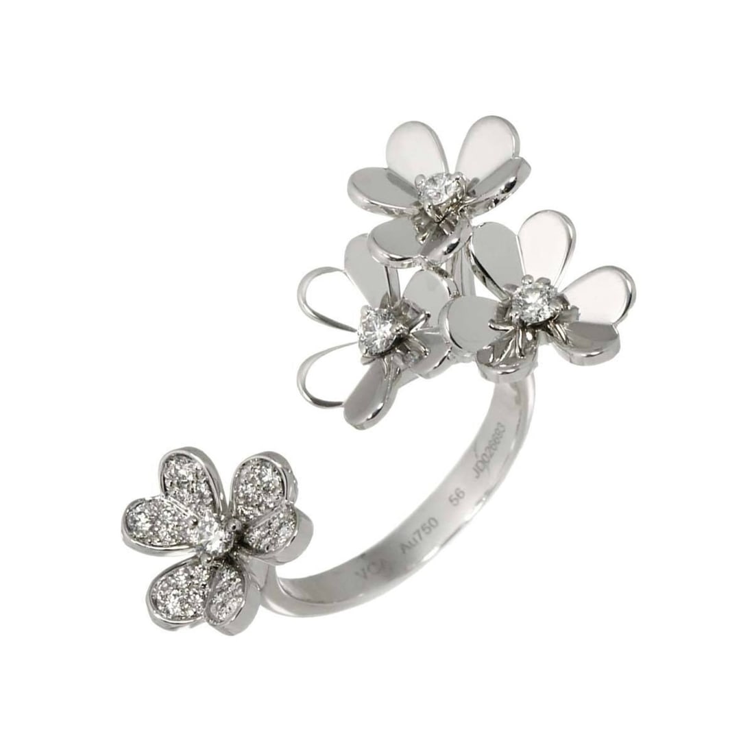 Van Cleef & Arpels Frivole Entree Les Doors #56 Diamond Ring in 18K White Gold 750 (VCA Ring) (1 of 13)