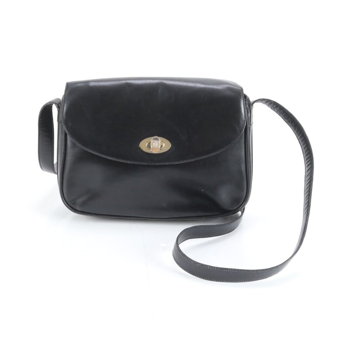 Celine Triomphe Turnlock Leather Shoulder Bag in Black for Women (1 of 19)