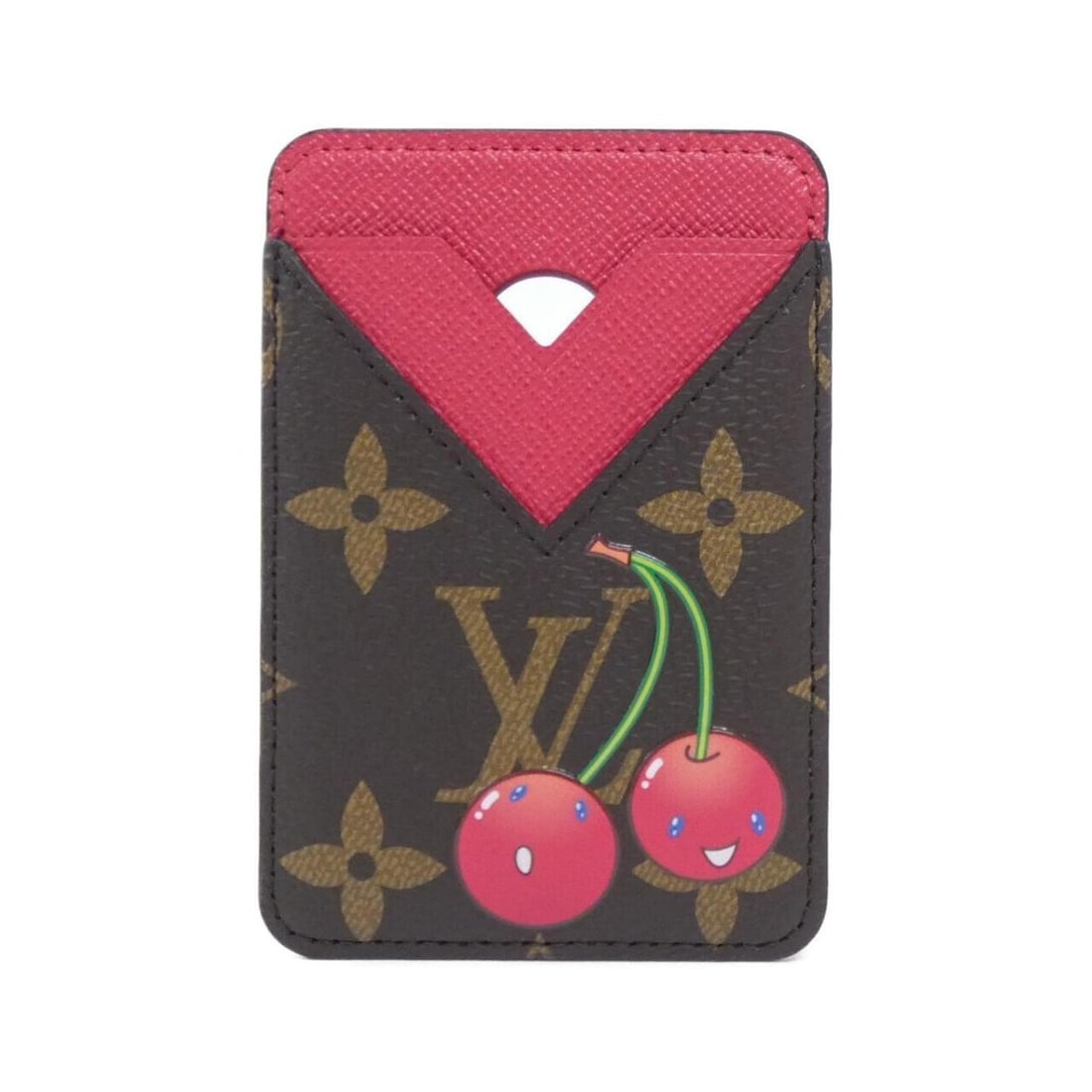 Louis Vuitton Monogram Cherry (LV X TM) Porte Carte Magnet M14562 Business Card Case (1 of 8)