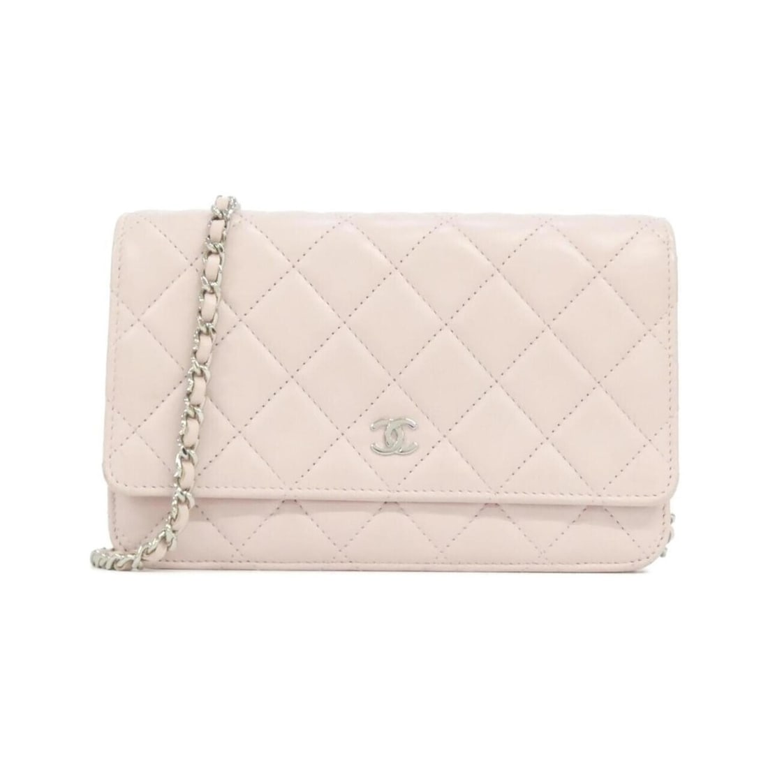 Chanel Timeless Classic Line 33814 Chain Wallet: --- Catalog ---Category: SizeSize (HxWxD): 13cm x 19cm x 4cm / 5.11'' x 7.48'' x 1.57''Category: DesignType: Chain/Shoulder walletColor: Light pinkGender: WomenMaterial: Leather Leather/Fur Type: Lamb