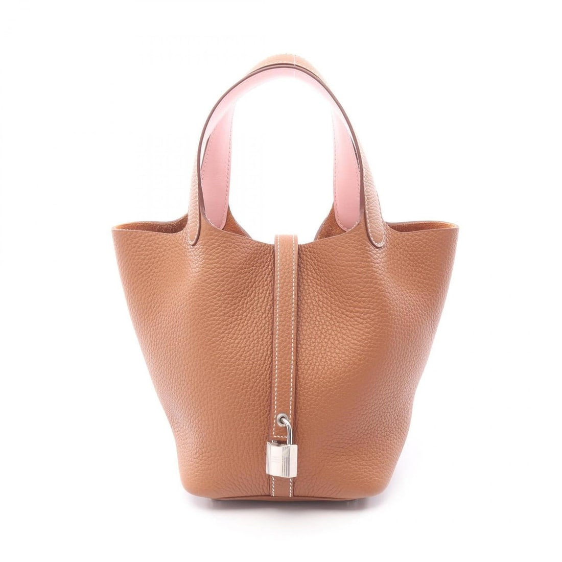 Hermes Hermès Picotin Lock PM Eclat Handbag, Leather, Taurillon Clemence Swift Women's, Brown, (1 of 18)