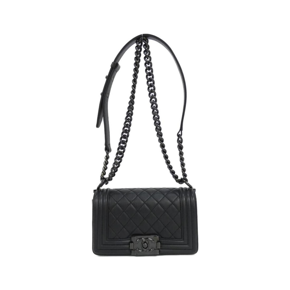 Chanel Boy Line 67085 Shoulder Bag: --- Catalog ---Category: SizeSize (HxWxD): 12cm x 20cm x 6cm / 4.72'' x 7.87'' x 2.36''Category: DesignType: Shoulder bagColor: BlackGender: WomenMaterial: Leather Leather/Fur Type: LambskinCategory: