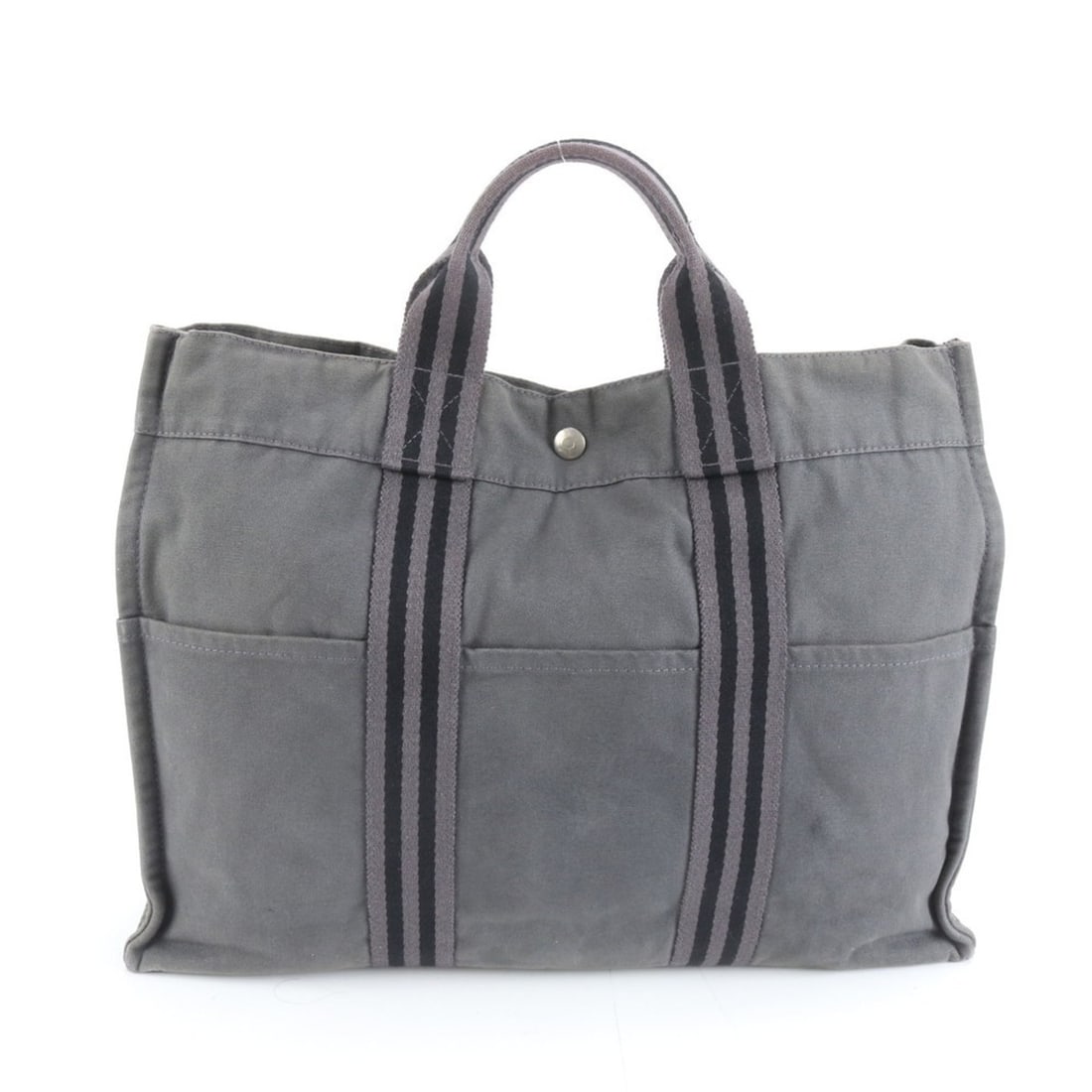 Hermes Hermès Foule Tote MM Bag Shoulder Business Gray Men's (1 of 14)
