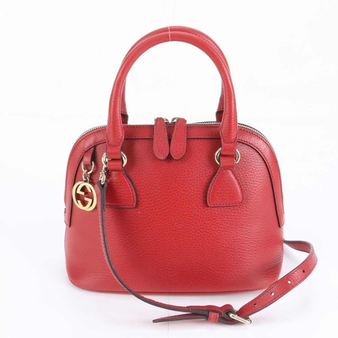 Gucci 449661 Leather 2-Way Shoulder Bag/Hand Tote Bag Red Women's (1 of 9)