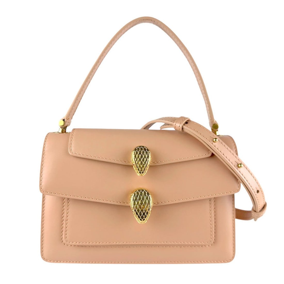 BVLGARI x Alexander Wang Serpenti Leather Handbag Shoulder Bag in Pink Beige for Women (z8127): --- Catalog ---Category: SizeSize (HxWxD): 13cm x 18cm x 6cm / 5.11'' x 7.08'' x 2.36''Category: DesignType: Handbag, Shoulder bagColor: Pink beigeGender: WomenMaterial: Leather Category: GeneralBrand