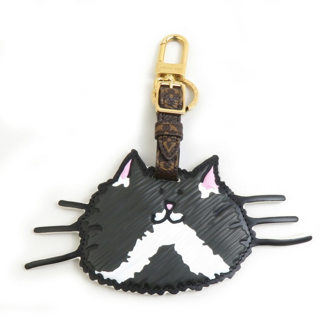 Louis Vuitton Cat Gram Porto Dress Charm Key Ring, Epi Leather/Monogram Canvas, Black/Brown, Gold,: --- Catalog ---Category: SizeSize (HxWxD): 16cm x 15.5cm / 6.29'' x 6.1''Category: DesignType: KeyringColor: Black, BrownGender: Women,MenMaterial: Epi leather, MonogramCategory: GeneralMPN: MP2282Bra