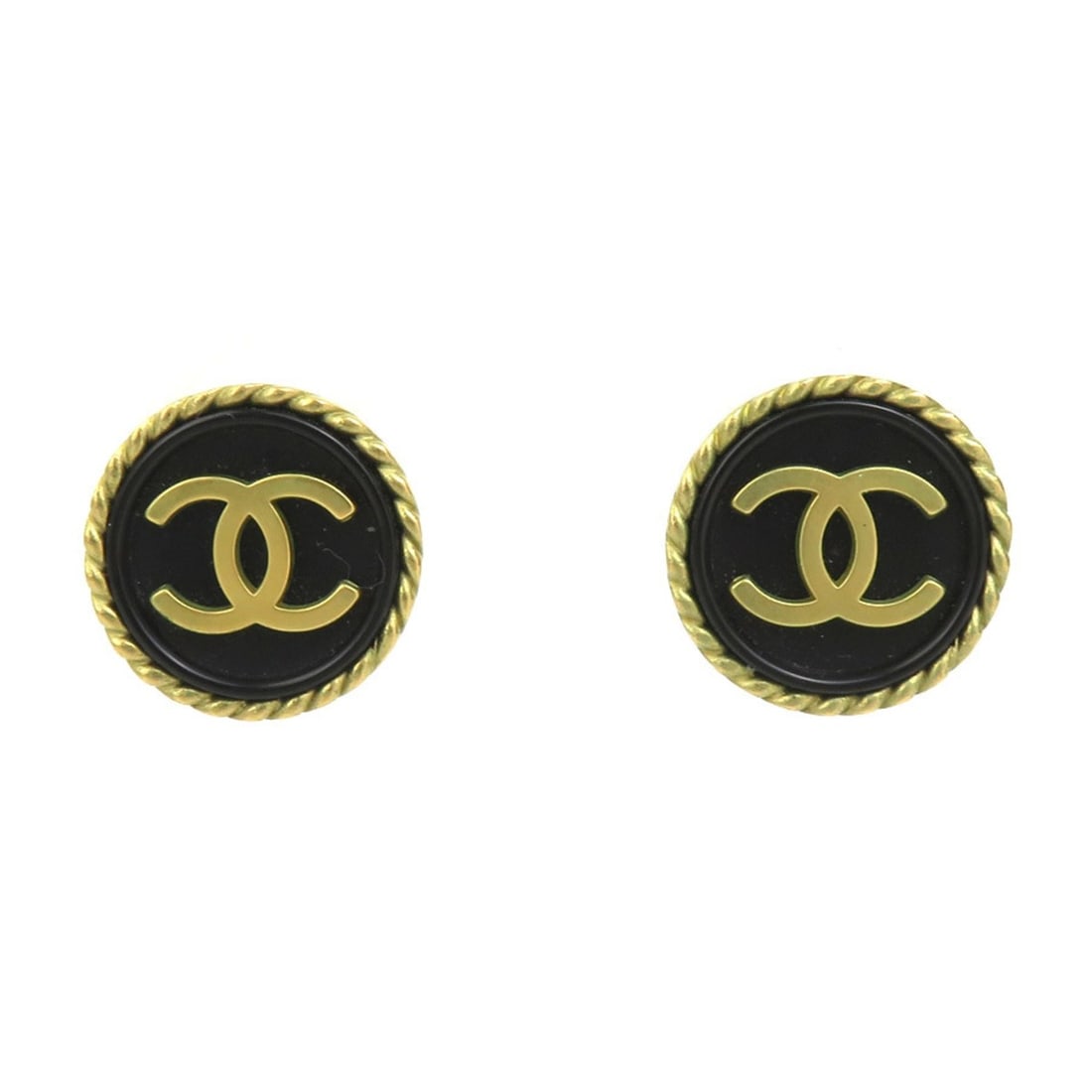 CHANEL Coco Mark Earrings, Metal/Plastic, Gold/Black, Women's, e61184a: --- Catalog ---Category: DesignType: Clip earringsColor: Black, GoldGender: WomenMaterial: Metal, PlasticCategory: GeneralBrand: ChanelCountry of Origin: France--- Item List ---Section: ConditionRanki