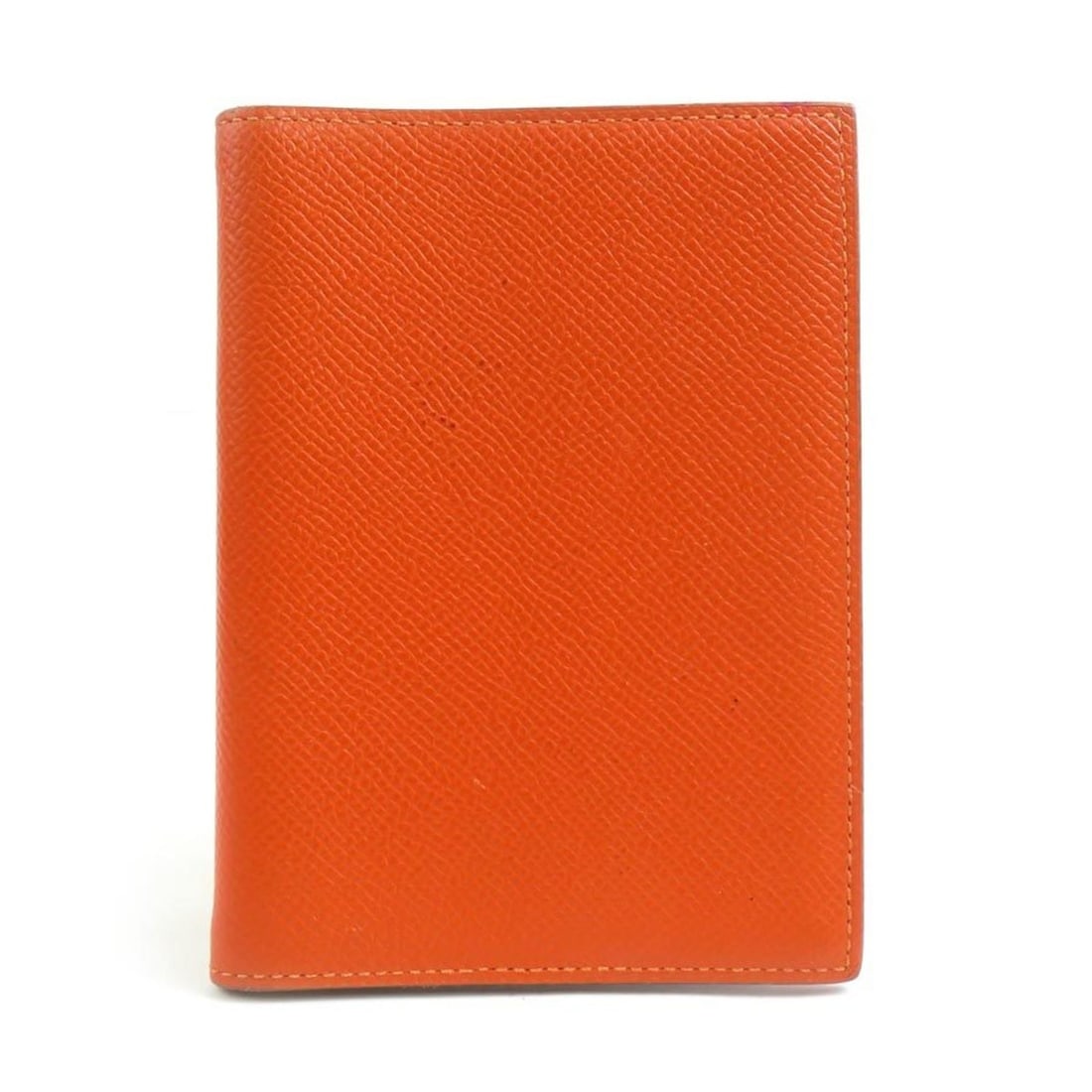 Hermes Hermès Leather Notebook Cover, Orange, Unisex, e61159a: --- Catalog ---Category: DesignColor: OrangeGender: Women,MenMaterial: Leather Category: GeneralBrand: HermesCountry of Origin: FranceCategory: Physical PropertiesSize (HxWxD): 13.1cm x 9.7cm / 5.15''