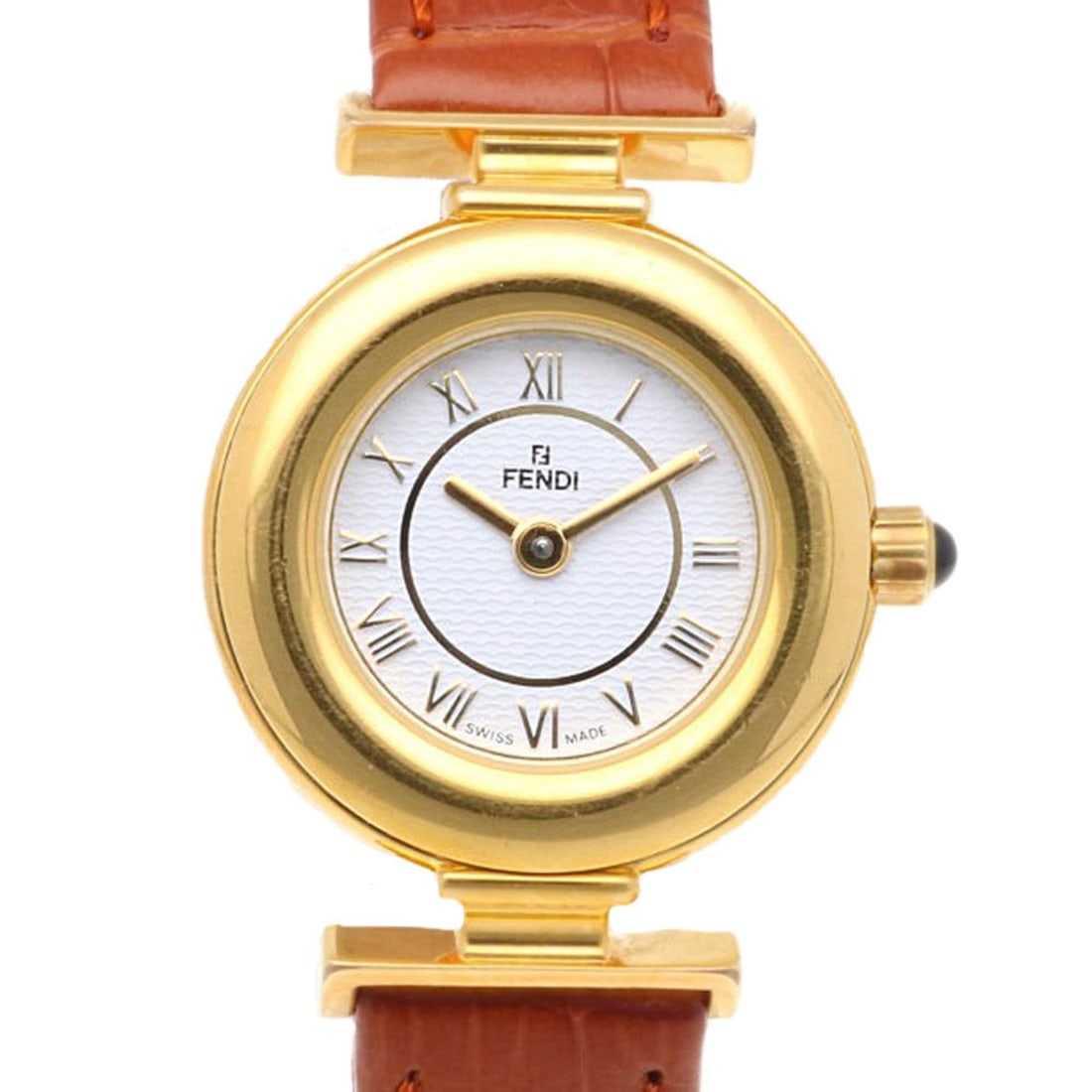 Pre-owned Fendi GP 320L Quartz Women's Watch: --- Catalog ---Category: SizeWrist Size: 13cm - 17.5cm / 5.11'' - 6.88''Case Diameter: 23mm / 0.91''Category: DesignType: WristwatchGender: WomenMaterial (Case): Gold platedCategory: GeneralBrand: Fen