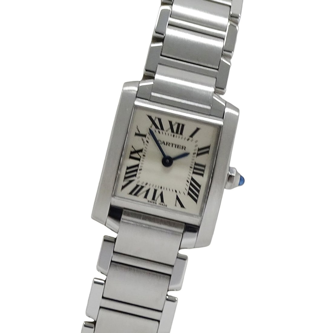 Cartier Tank Française Women's Watch, SM Quartz, QZ Stainless Steel, W51008Q3, Silver/Ivory,: --- Catalog ---Category: SizeWrist Size: 15.5cm / 6.1''Case Diameter: 20mm / 0.79''Category: DesignType: WristwatchGender: WomenColor (Dial): IvoryMaterial (Band): Stainless steelMaterial (Case): Stai