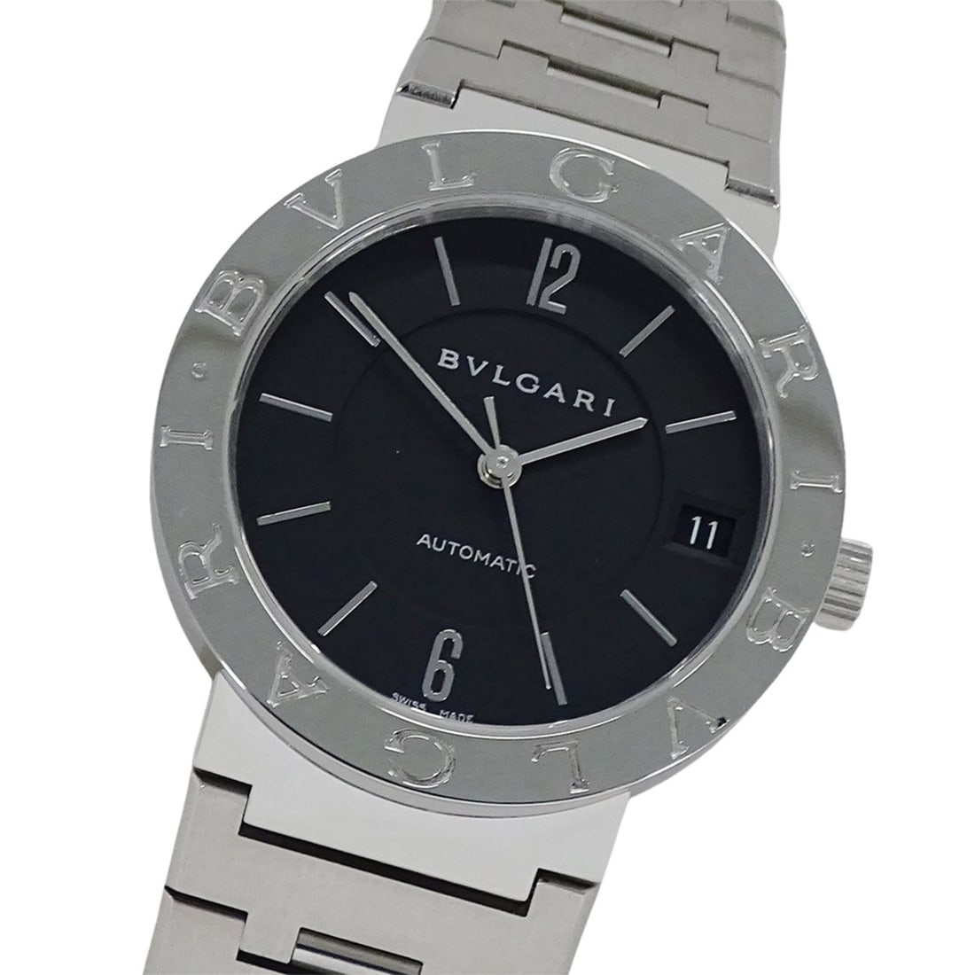 Bvlgari Boys' Watch, Date, Automatic, Stainless Steel, AT, SS, BB33SS, Silver, Black, Polished: --- Catalog ---Category: SizeWrist Size: 16.5cm / 6.49''Case Diameter: 33mm / 1.3''Category: DesignType: WristwatchGender: BoysColor (Dial): BlackMaterial (Band): Stainless steelMaterial (Case): Stain