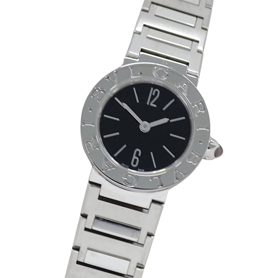BVLGARI Women's Quartz Watch, QZ Stainless Steel, SS, BB23S, Silver/Black, Polished, Round: --- Catalog ---Category: SizeWrist Size: 16cm / 6.29''Case Diameter: 23mm / 0.91''Category: DesignType: WristwatchGender: WomenColor (Dial): BlackMaterial (Band): Stainless steelMaterial (Case): Stain