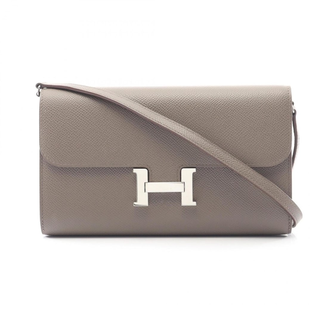 Hermes Hermès Constance Long To-Go Shoulder Bag, Leather, Epsom Women's, Gray: --- Catalog ---Category: SizeSize (HxWxD): 12cm x 20.5cm x 3cm / 4.72'' x 8.07'' x 1.18''Category: DesignType: Shoulder bagColor: Etain, GrayGender: WomenMaterial: Epsom leather , Leather Hardware Col