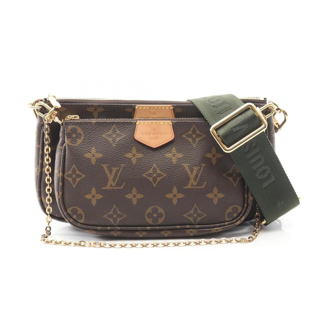 Louis Vuitton Multi Pochette Accessoires Shoulder Bag, Coated Canvas and Leather, Monogram, Women's,: --- Catalog ---Category: SizeSize (HxWxD): 13cm x 24cm x 4cm / 5.11'' x 9.44'' x 1.57''Category: DesignType: Shoulder bagColor: Brown, KhakiGender: WomenMaterial: Coated canvas , Leather Category: Gen