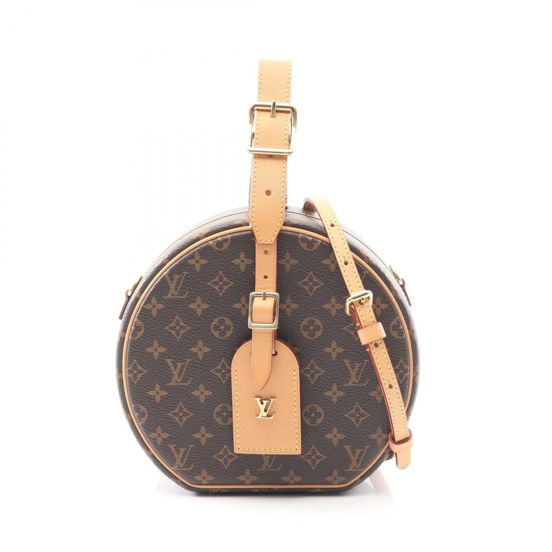 Louis Vuitton Petite Boite Chapeau Handbag, Coated Canvas and Leather, Monogram, Women's, Brown,: --- Catalog ---Category: SizeSize (HxWxD): 15.5cm x 16.5cm x 7.5cm / 6.1'' x 6.49'' x 2.95''Category: DesignType: HandbagColor: Brown, MonogramGender: WomenMaterial: Coated canvas , Leather Category: