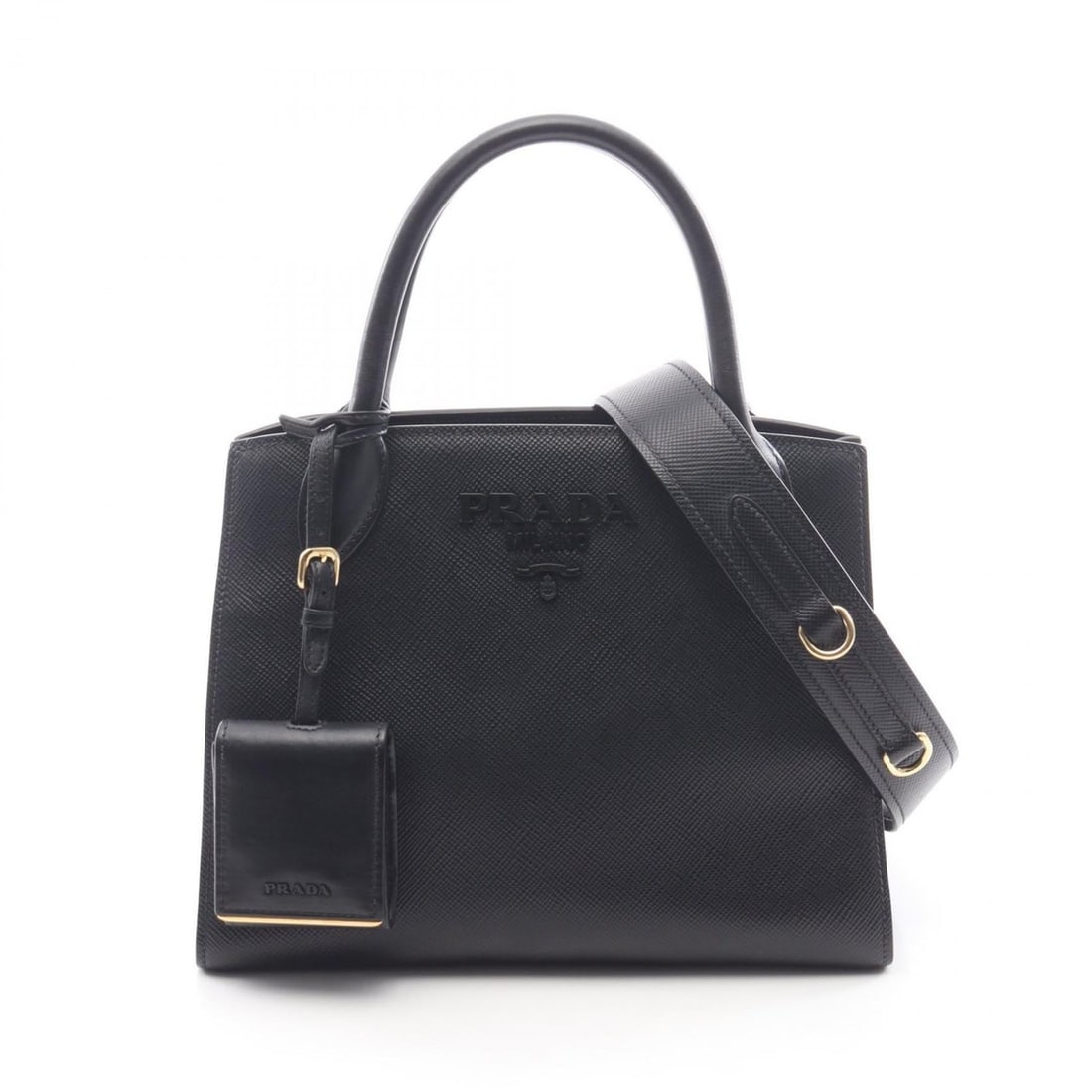 Prada SAFFIANO CUIR C Monochrome Handbag in Saffiano Leather, Women's, Black, 1BA156: --- Catalog ---Category: SizeSize (HxWxD): 21cm x 26cm x 13cm / 8.26'' x 10.23'' x 5.11''Category: DesignType: HandbagColor: BlackGender: WomenMaterial: Saffiano Category: GeneralMPN: 1BA156Brand: Pra