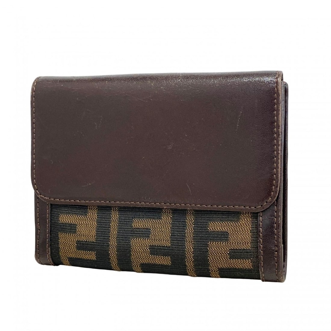 Fendi wallet in brown nylon canvas for women: --- Catalog ---Category: SizeSize (HxWxD): 10.5cm x 13cm x 1.5cm / 4.13'' x 5.11'' x 0.59''Category: DesignType: Wallet (bi-fold)Color: BrownGender: WomenMaterial: Nylon canvas Category: GeneralBrand: