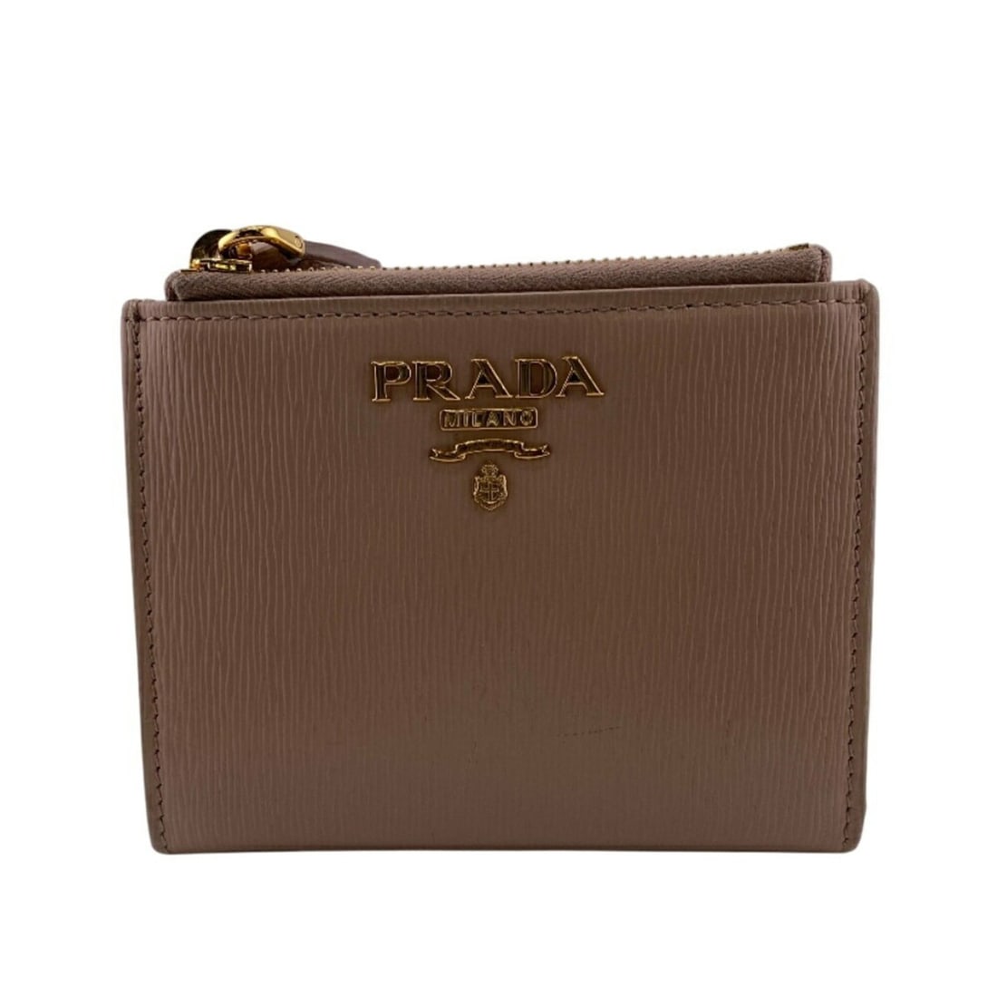 PRADA Vitello Move Calfskin Bi-fold Wallet, Beige, Women's, Z0014889: --- Catalog ---Category: SizeSize (HxWxD): 9.5cm x 11.7cm / 3.74'' x 4.6''Category: DesignType: Wallet (bi-fold)Color: BeigeGender: WomenMaterial: Leather Leather/Fur Type: CalfskinCategory: GeneralBr