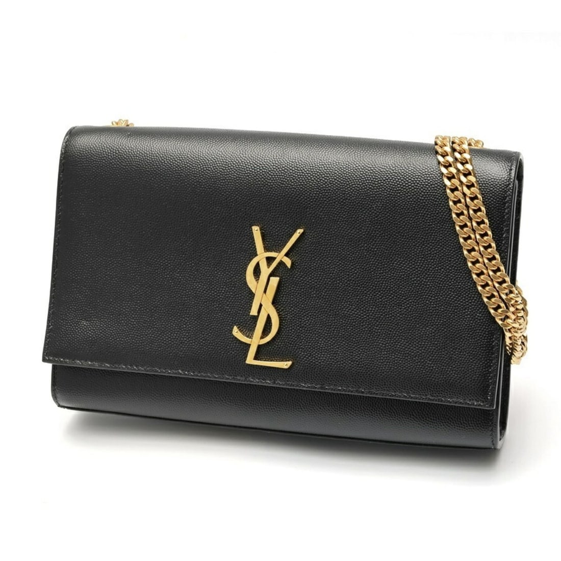 Saint Laurent Kate Medium Chain Shoulder Bag 364021 Grain de Poudre Leather Black S-159751: --- Catalog ---Category: SizeSize (HxWxD): 14.5cm x 24cm x 5.5cm / 5.7'' x 9.44'' x 2.16''Category: DesignType: Shoulder bagColor: BlackGender: WomenMaterial: Leather Category: GeneralMPN: 364021Brand