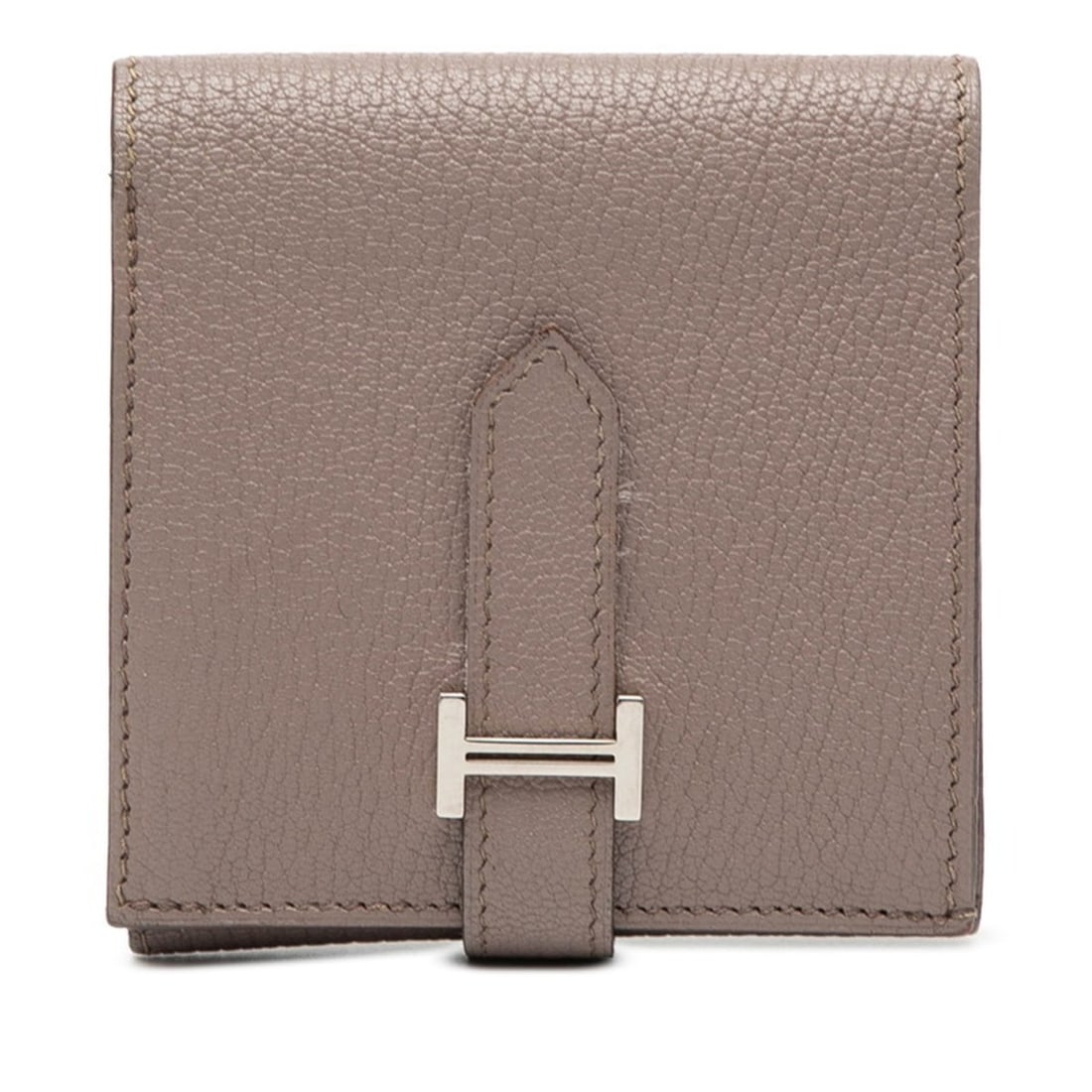 Hermes Hermès Bearn Compact Bi-fold Wallet in Greige/Gray Chevre, Women's: --- Catalog ---Category: SizeSize (HxWxD): 9.5cm x 10cm x 2cm / 3.74'' x 3.93'' x 0.78''Category: DesignType: Wallet (bi-fold)Color: Gray, GrayishGender: WomenMaterial: Chevre leather Category: Genera