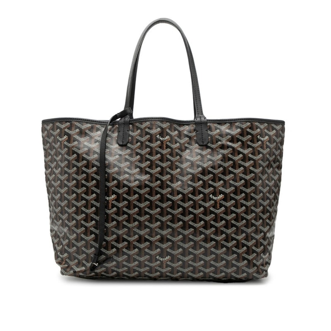 Goyard Saint Louis PM Tote Bag in Black and Brown Leather for Women: --- Catalog ---Category: SizeSize (HxWxD): 27cm x 34cm x 14cm / 10.62'' x 13.38'' x 5.51''Category: DesignType: Tote bagColor: Black, BrownGender: WomenMaterial: PVC , Leather Category: GeneralBrand:
