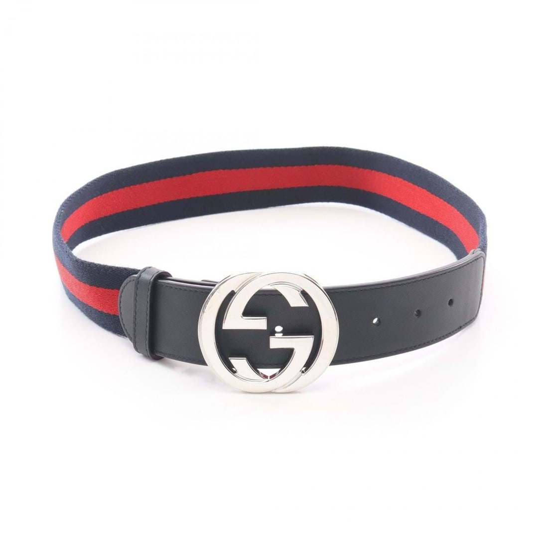 Gucci Interlocking G Sherry Line Belt, Leather Fabric, Women's, Navy, Red, Black: --- Catalog ---Category: SizeLength: 69cm - 79cm / 27.16'' - 31.1''Category: DesignType: Standard beltColor: Black, Navy, Red colorGender: WomenMaterial (Strap): Leather Category: GeneralBrand: Gucci-
