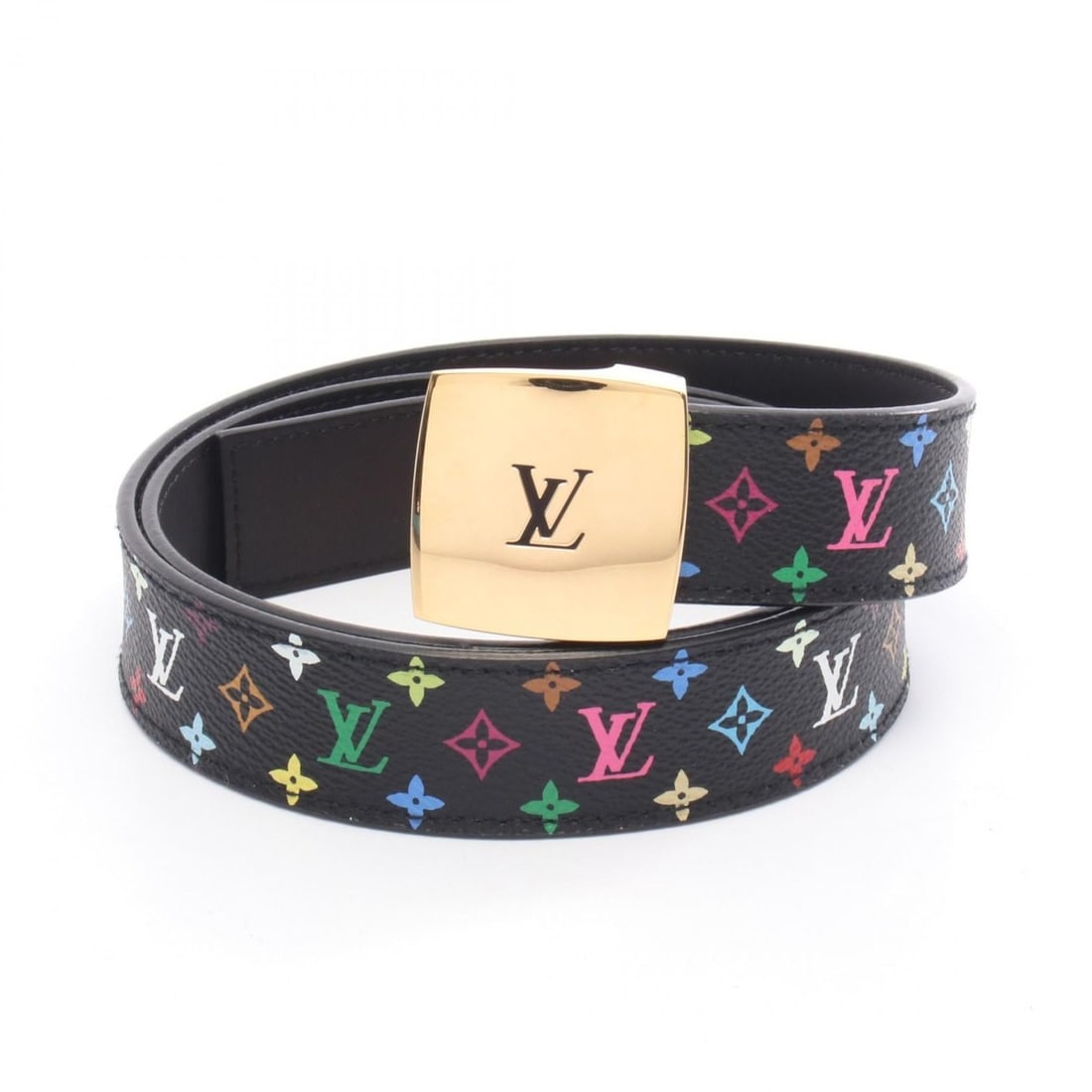 Louis Vuitton Santur LV Cut Belt, Leather and Coated Canvas, Monogram Multicolore, Men's, Black,: --- Catalog ---Category: SizeLength: 79cm - 89cm / 31.1'' - 35.03''Category: DesignType: Standard beltColor: Black, NoirGender: MenMaterial (Strap): Monogram Multicolore , Leather Category: GeneralMPN