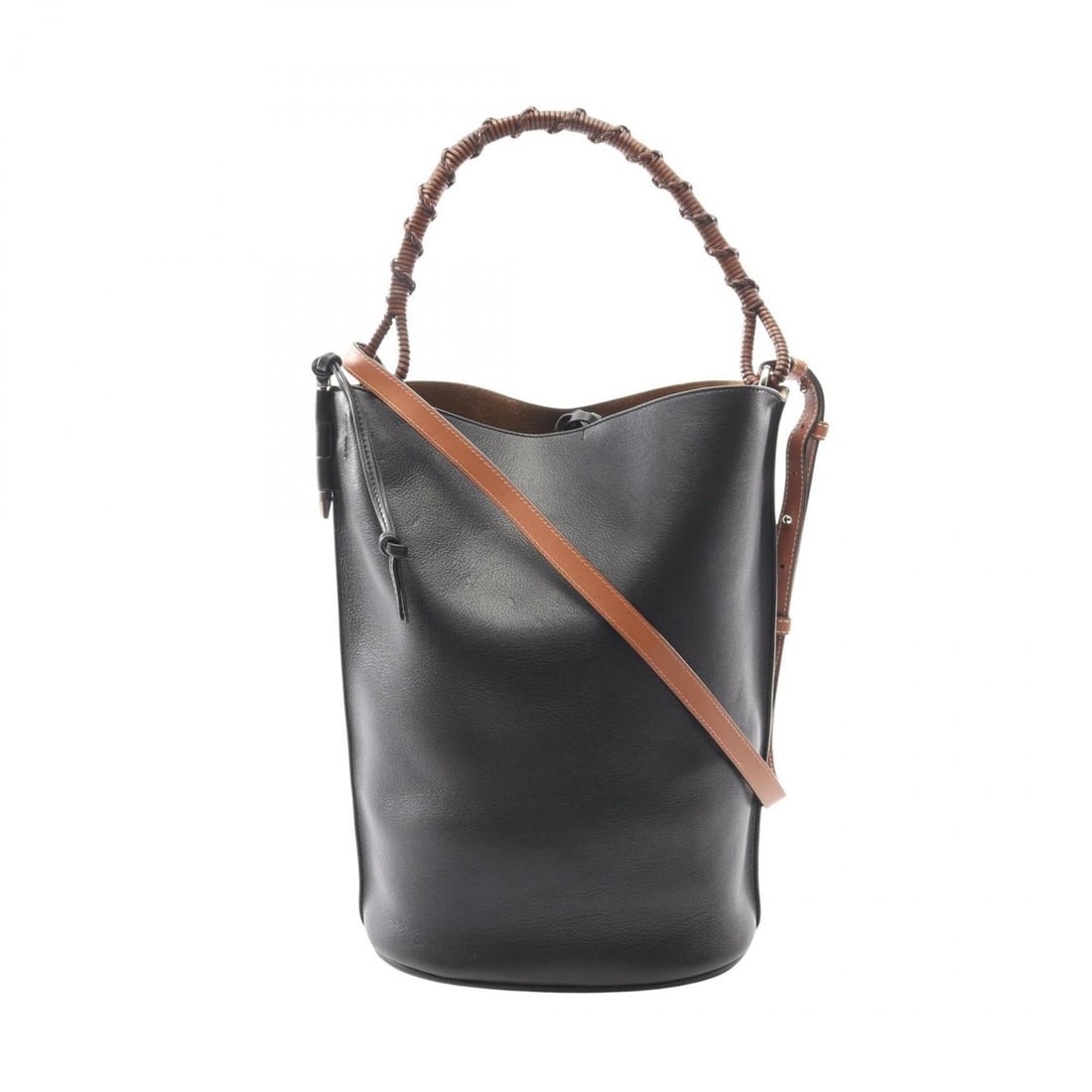 LOEWE Gate Large Bucket Handbag, Leather, Women's, Black and Brown: --- Catalog ---Category: SizeSize (HxWxD): 35cm x 24cm x 17cm / 13.77'' x 9.44'' x 6.69''Category: DesignType: HandbagColor: Black, BrownGender: WomenMaterial: Leather Category: GeneralBrand: Loewe---