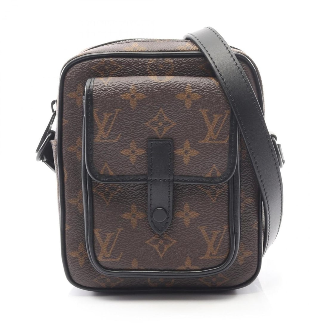 Louis Vuitton Christopher Wearable Wallet Shoulder Bag, Coated Canvas and Leather, Monogram: --- Catalog ---Category: SizeSize (HxWxD): 18cm x 14cm x 4.5cm / 7.08'' x 5.51'' x 1.77''Category: DesignType: Shoulder bagColor: Black, BrownGender: MenMaterial: Coated canvas , Leather Category: Gen