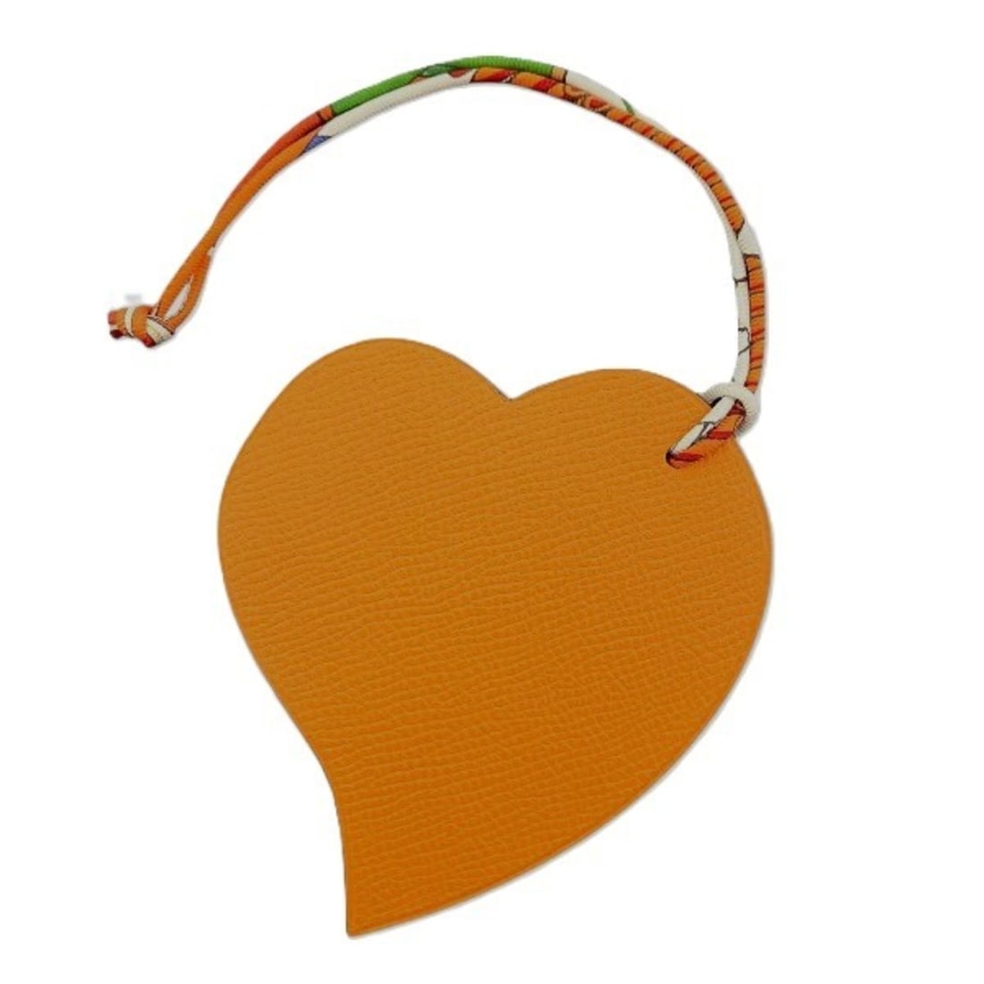 Hermes Petit H Heart Charm for Women: --- Catalog ---Category: SizeSize (HxWxD): 100.00mm x 85.00mm / 3.94'' x 3.35''Category: DesignType: Handbag charmColor: OrangeGender: WomenMaterial: Leather, SilkCategory: GeneralBrand: Hermes--- Ite