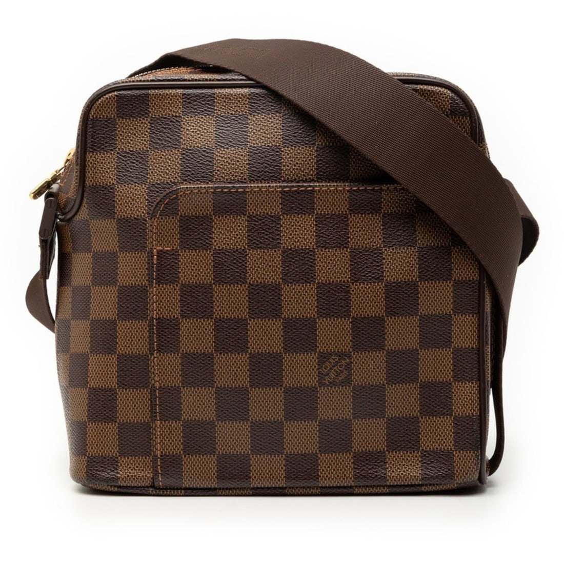 Louis Vuitton Damier Olaf PM Crossbody Shoulder Bag N41442 Brown Leather Women's LOUIS VUITTON: --- Catalog ---Category: SizeStrap Drop: 60cm / 23.62''Size (HxWxD): 19cm x 20cm x 6.5cm / 7.48'' x 7.87'' x 2.55''Category: DesignType: Shoulder bagColor: BrownGender: WomenClosure: ZipperMaterial: P