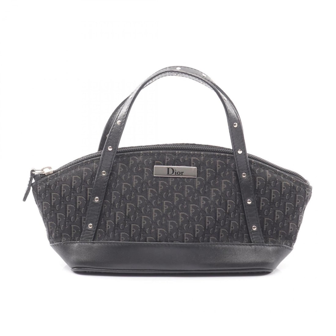 Christian Dior Dior Street Chic Trotter Handbag, Canvas and Leather, Women's, Black Gray: --- Catalog ---Category: SizeSize (HxWxD): 12cm x 19cm x 7.5cm / 4.72'' x 7.48'' x 2.95''Category: DesignType: HandbagColor: Black, GrayGender: WomenMaterial: Canvas , Leather Category: GeneralBrand: