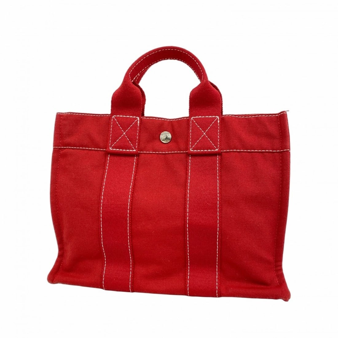 Hermes Hermès Deauville PM Tote Bag in Red Canvas for Women: --- Catalog ---Category: SizeSize (HxWxD): 23cm x 30cm x 8cm / 9.05'' x 11.81'' x 3.14''Category: DesignType: Tote bagColor: Red colorGender: WomenMaterial: Canvas Hardware Color: SilverCategory: Gene