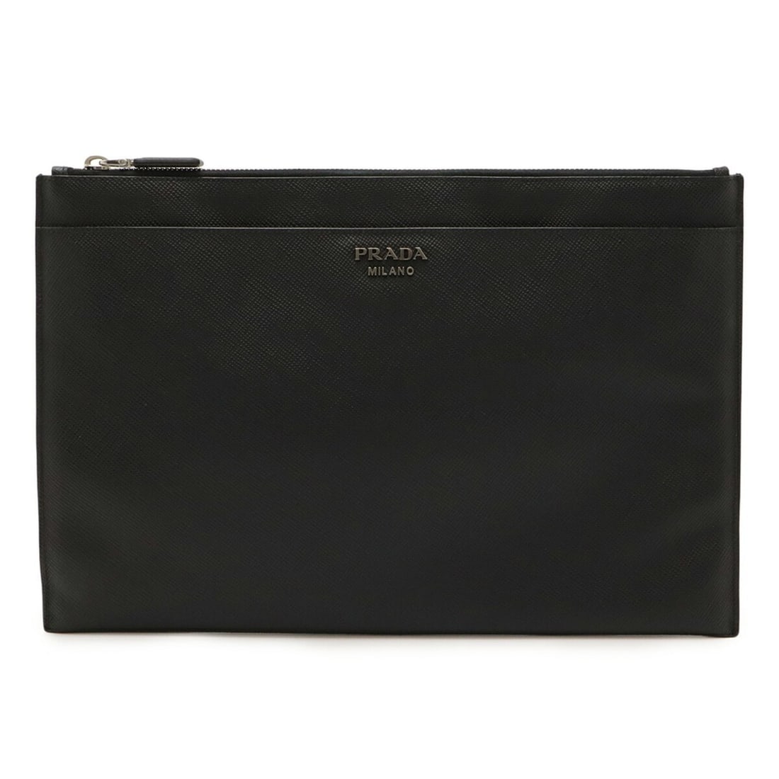 PRADA SAFFIANO Clutch Bag/Second Bag in Black Leather (NERO) 2NG001: --- Catalog ---Category: SizeSize (HxWxD): 23cm x 35cm / 9.05'' x 13.77''Category: DesignType: Clutch bagColor: NeroGender: MenMaterial: Leather Category: GeneralBrand: PradaCountry of Origin: Italy--