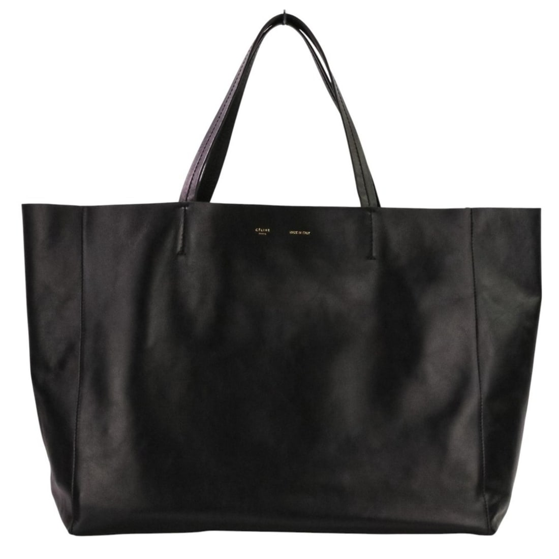 CELINE Phoebe-era Horizontal Cabas Leather Large Tote Bag in Black for Men and Women: --- Catalog ---Category: SizeSize (HxWxD): 31cm x 39cm x 18.5cm / 12.2'' x 15.35'' x 7.28''Handle Length: 42.5cm / 16.73''Category: DesignType: Tote bagColor: BlackGender: Men,Women,UnisexMaterial: Le