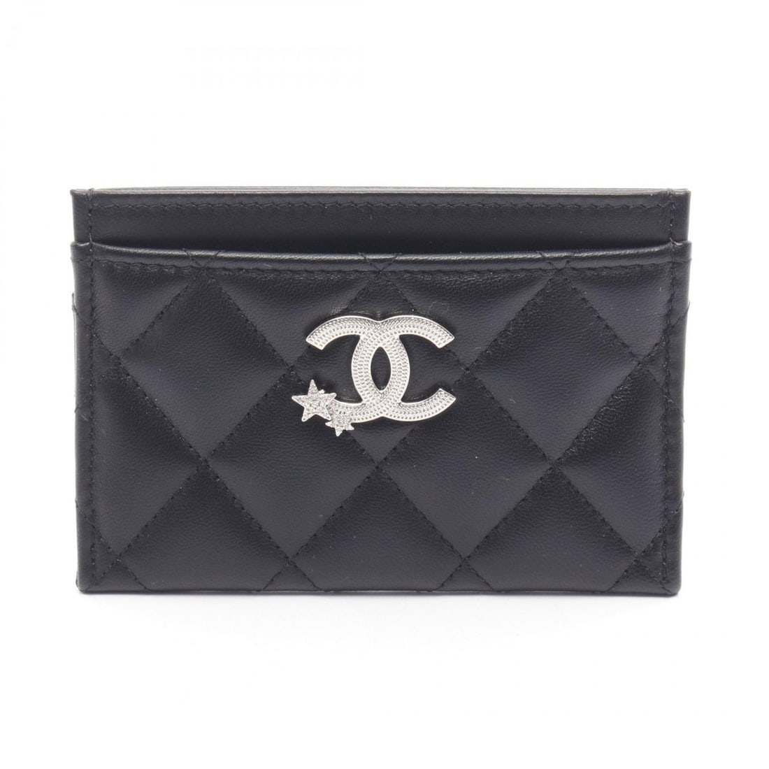 CHANEL Matelasse Coco Mark Star Business Card Case, Lambskin Leather, Women's, Black, AP3730: --- Catalog ---Category: DesignType: Card caseColor: BlackGender: WomenMaterial: Leather Leather/Fur Type: LambskinCategory: GeneralMPN: AP3730Brand: ChanelCategory: Physical PropertiesSize (HxWxD): 7