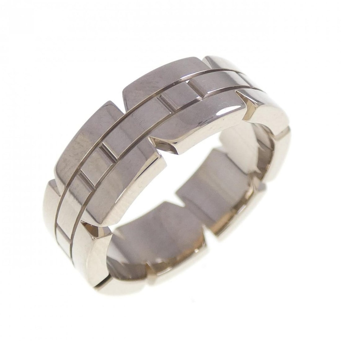 Cartier Tank Française Small Ring: --- Catalog ---Category: SizeWidth: 6mm / 0.24''Weight: 8.8g / 0.31oz.JP Size: 9US Size: 5Category: DesignType: Band ringGender: WomenMaterial: White gold (18K)Category: GeneralBrand: Cartier--- Item