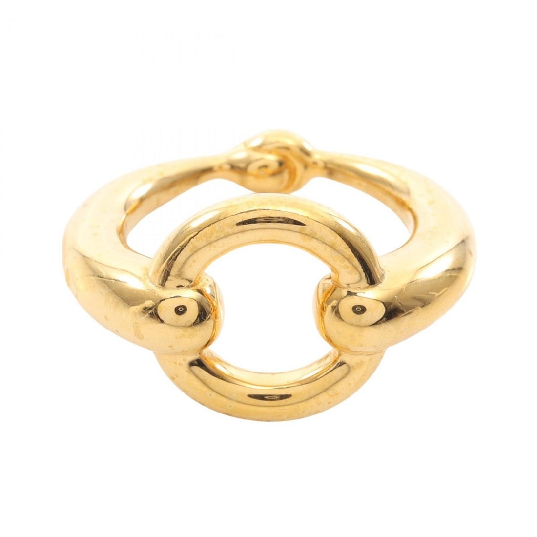 Hermes Hermès Mo Scarf Ring Accessory GP Women's Gold: --- Catalog ---Category: DesignType: Scarf ringColor: GoldGender: WomenCategory: GeneralBrand: HermesCategory: Physical PropertiesSize (HxWxD): 1.7cm x 3cm / 0.66'' x 1.18''--- Item List ---Section: C