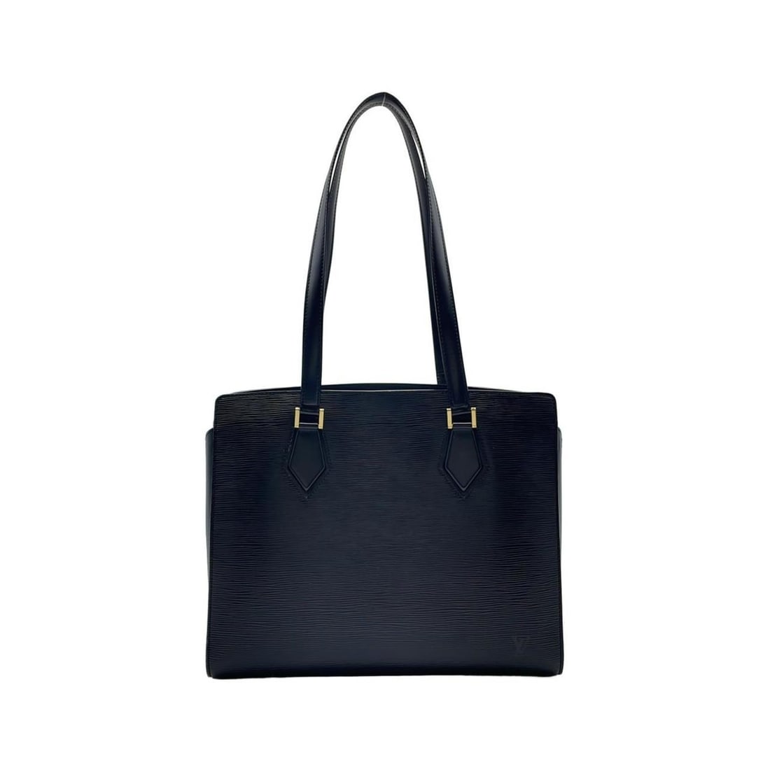 Louis Vuitton Epi Duplex M52422 Shoulder Bag: --- Catalog ---Category: SizeSize (HxWxD): 28.5cm x 35.5cm x 12cm / 11.22'' x 13.97'' x 4.72''Category: DesignType: Shoulder bagColor: BlackGender: WomenMaterial: Leather Hardware Color: GoldLeather/F