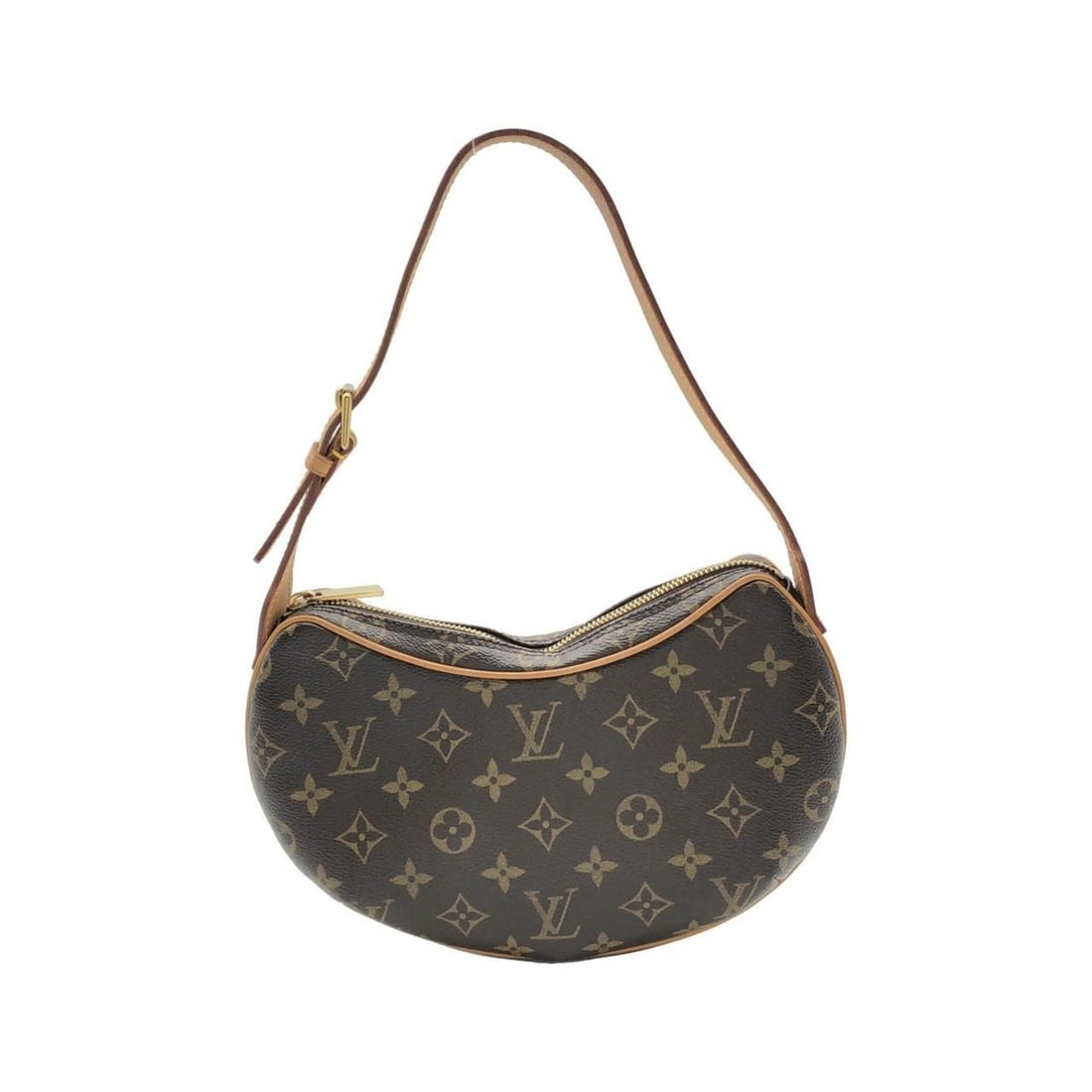 Louis Vuitton Monogram Pochette Croissant M51510 Shoulder Bag: --- Catalog ---Category: SizeSize (HxWxD): 14cm x 23cm x 2cm / 5.51'' x 9.05'' x 0.78''Category: DesignType: Pochette, Shoulder bagColor: MarronGender: WomenMaterial: Coated canvas Hardware Color: Gol