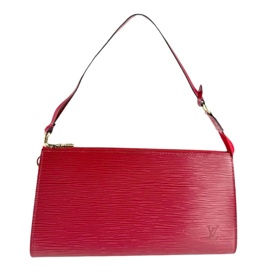Louis Vuitton Epi Leather Pochette Accessory in Castilian Red, Women's, M52947 z8210: --- Catalog ---Category: SizeSize (HxWxD): 12cm x 24cm x 3cm / 4.72'' x 9.44'' x 1.18''Category: DesignType: Pochette, PouchColor: Castilian redGender: WomenMaterial: Epi leather Category: GeneralMPN: