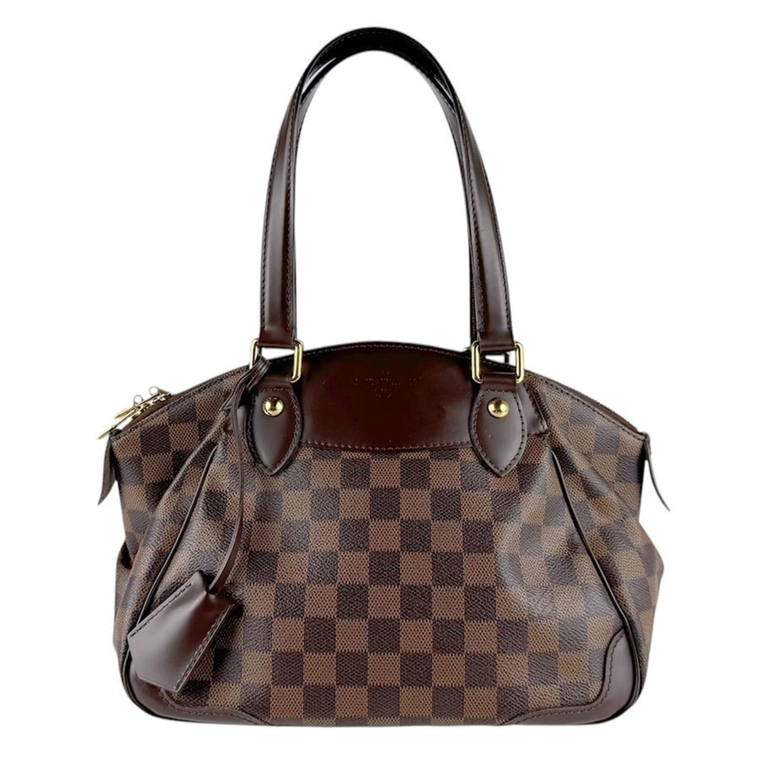 Louis Vuitton Damier Verona PM Handbag in Canvas, Brown and Gold, Women's, N41117 z8186: --- Catalog ---Category: SizeSize (HxWxD): 20cm x 34cm x 15cm / 7.87'' x 13.38'' x 5.9''Category: DesignType: HandbagColor: Brown, Damier CanvasGender: WomenMaterial: Damier Canvas Category: GeneralMP