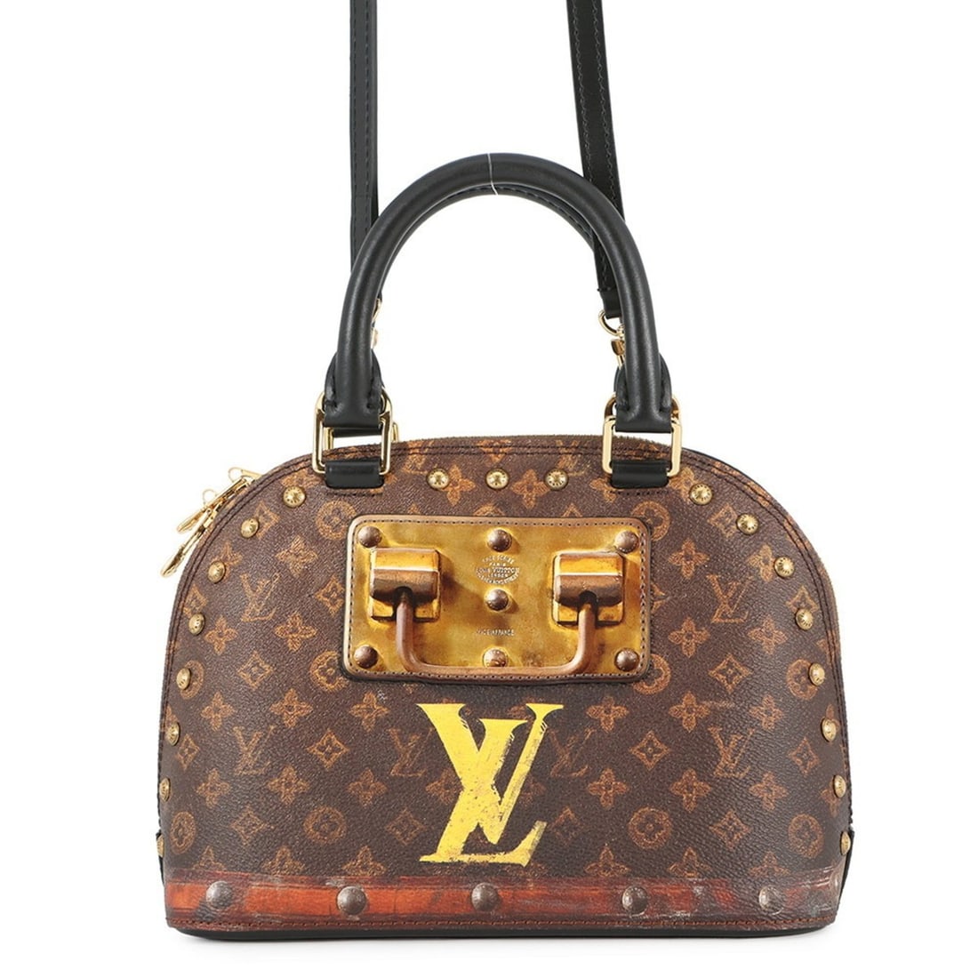 Louis Vuitton Transford Monogram Time Trunk Alma BB Handbag M52743 LOUIS VUITTON 2-way Bag for Women: --- Catalog ---Category: SizeWeight: 410g / 14.46oz.Size (HxWxD): 18cm x 22.5cm x 11cm / 7.08'' x 8.85'' x 4.33''Strap Length: 112cm / 44.09''Category: DesignType: HandbagColor: BrownGender: WomenClos